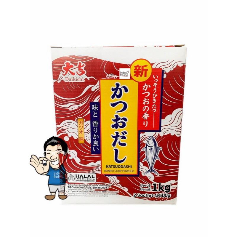 

Daikichi Katsuo Dashi- Bonito Soup Powder- Kaldu Ikan Bubuk 1 Kg