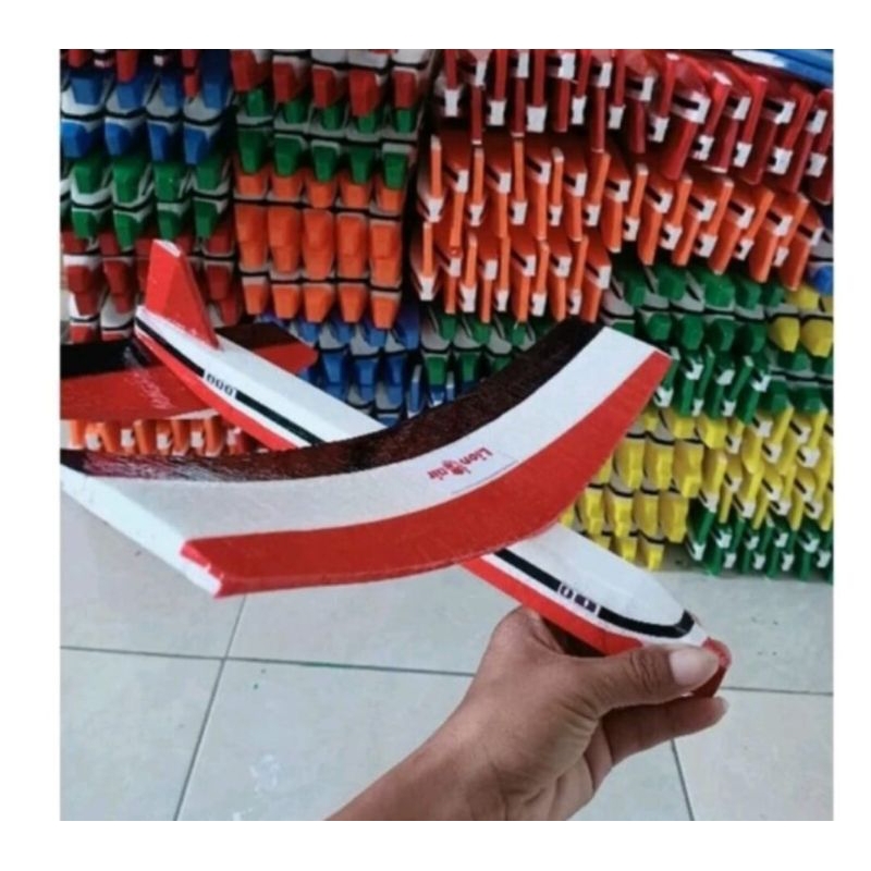 Mainan anak pesawat gabus Styrofoam besar bisa terbang tinggi keren pesawat lempar gabus besar murah