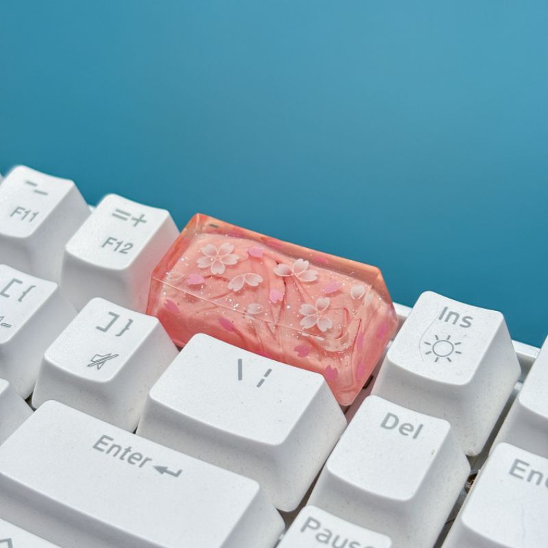Sakura Jelly Keycaps || artisan Keycaps resin