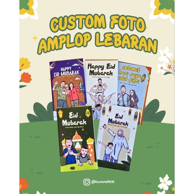 

Custom Foto Amplop Lebaran 2025 | 12 pcs [Batch#2]