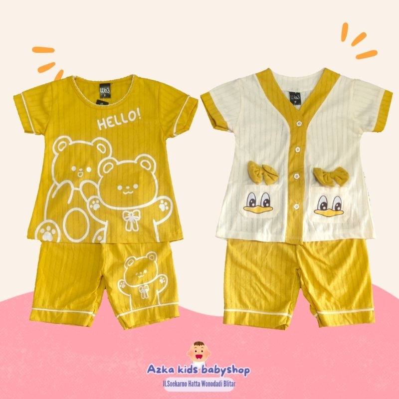 Setelan Piyama Anak We3 Premium Tebal / Setelan Baju Tidur We3 /Setelan baju Tidur Anak usia 3-4 tah