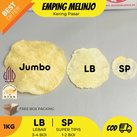 

Emping Medium (1kg) Super Tipis | Blinjo Super Asli Limpung Jawa Tengah