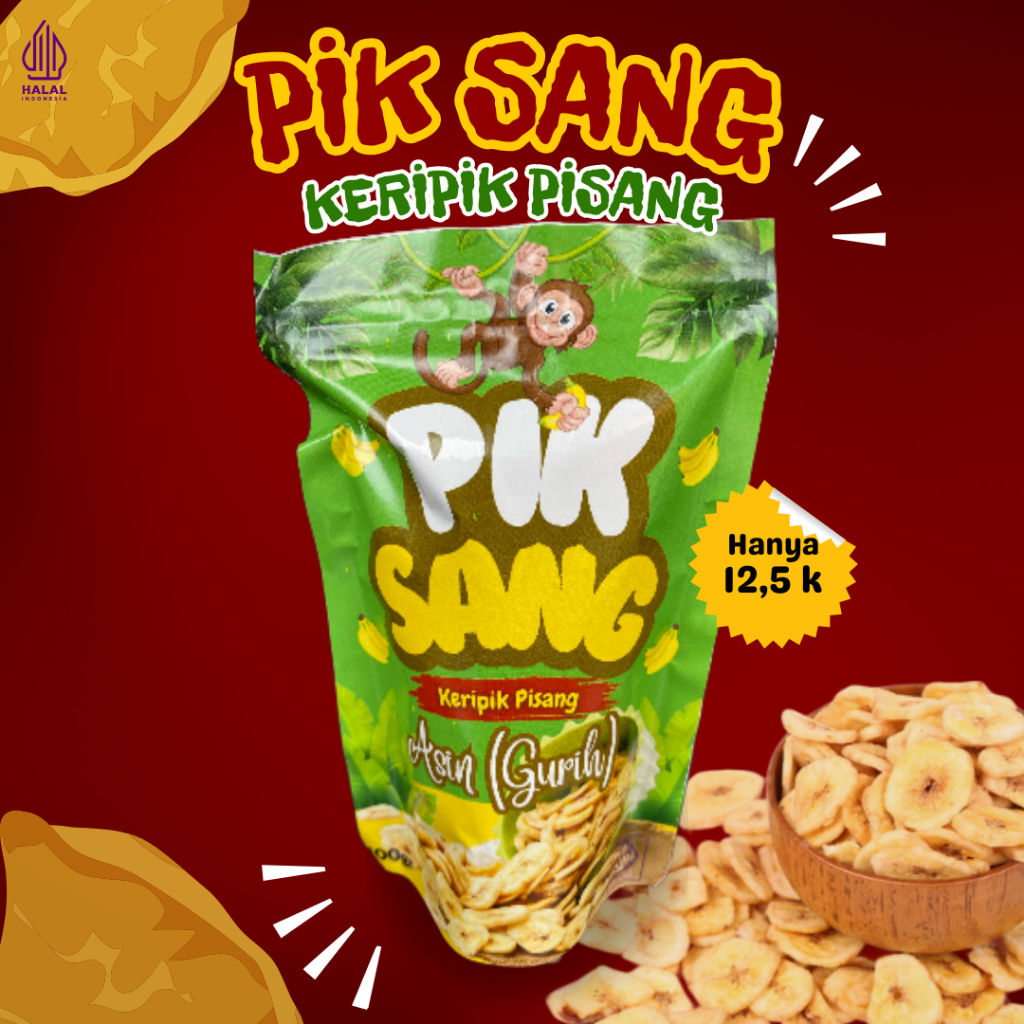 

SPESIAL PIK SANG KERIPIK PISANG RASA ASIN GURIH 100gr pouch BY DAPOER INNA