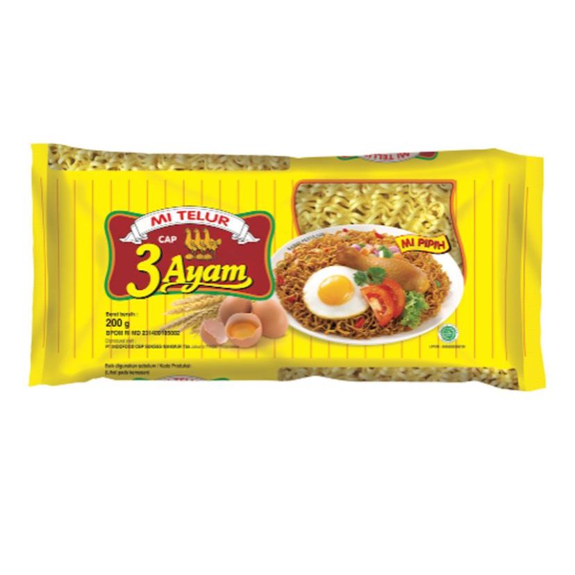 

3 ayam mie telor 200 g isi 20 bungkus