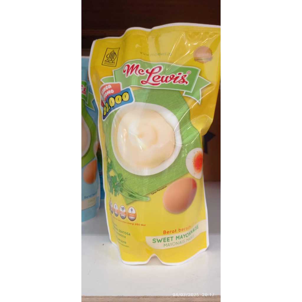 

MC LEWIS SWEET MAYONNAISE POUCH 1KG