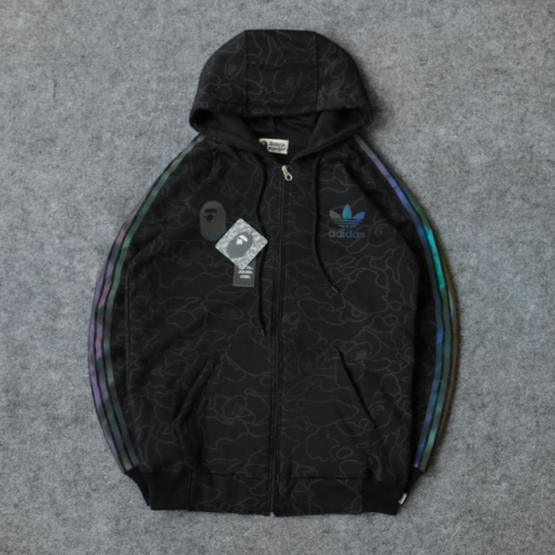 ZIPPER HOODIE BAPE X AD1NDA REFLECTIVE PREMIUM 1:1 LIMITED EDITION FULTAG READY