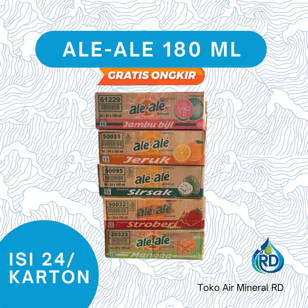 

RD - ALE ALE 180 ML 1 Dus - Isi 24 x 180 ML - Minuman Kemasan Manis