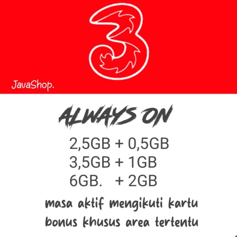 KOUTA THREE ALWAYS ON, NASIONAL TERMURAH