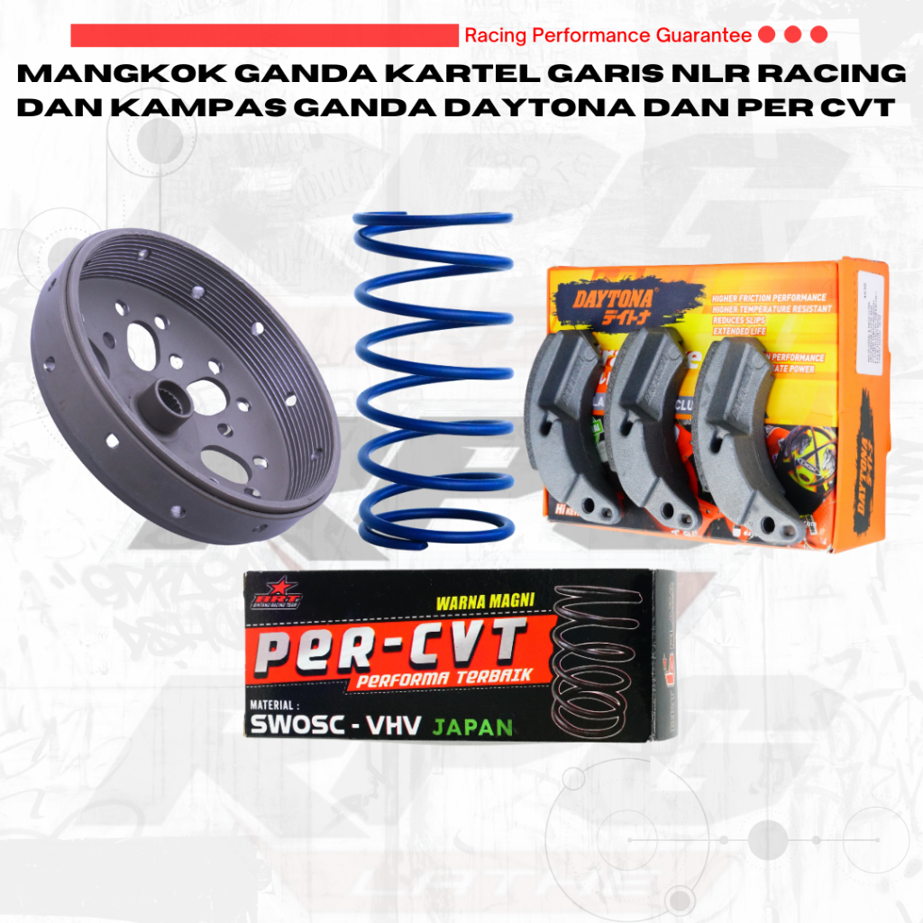 Set Mangkok Ganda Kartel Kampas Ganda Daytona Per CVT BRT Beat Vario Scoopy Mio Nmax Aerox