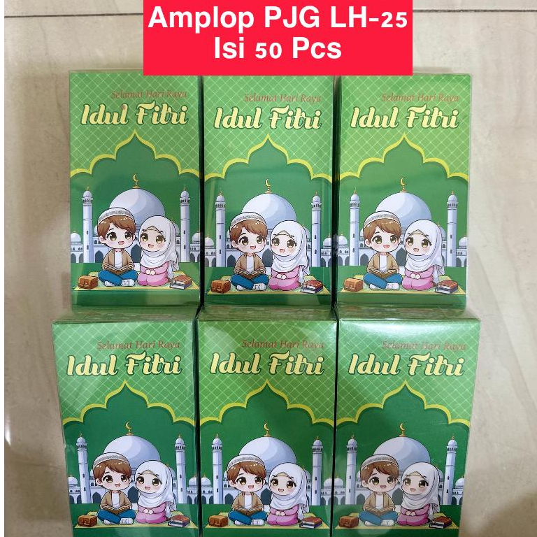 

Amplop Panjang Isi 50 Pcs / Amplop Idul Fitri Kemasan Mika / AmplopEid Mubarak Ukuran 8x15cm