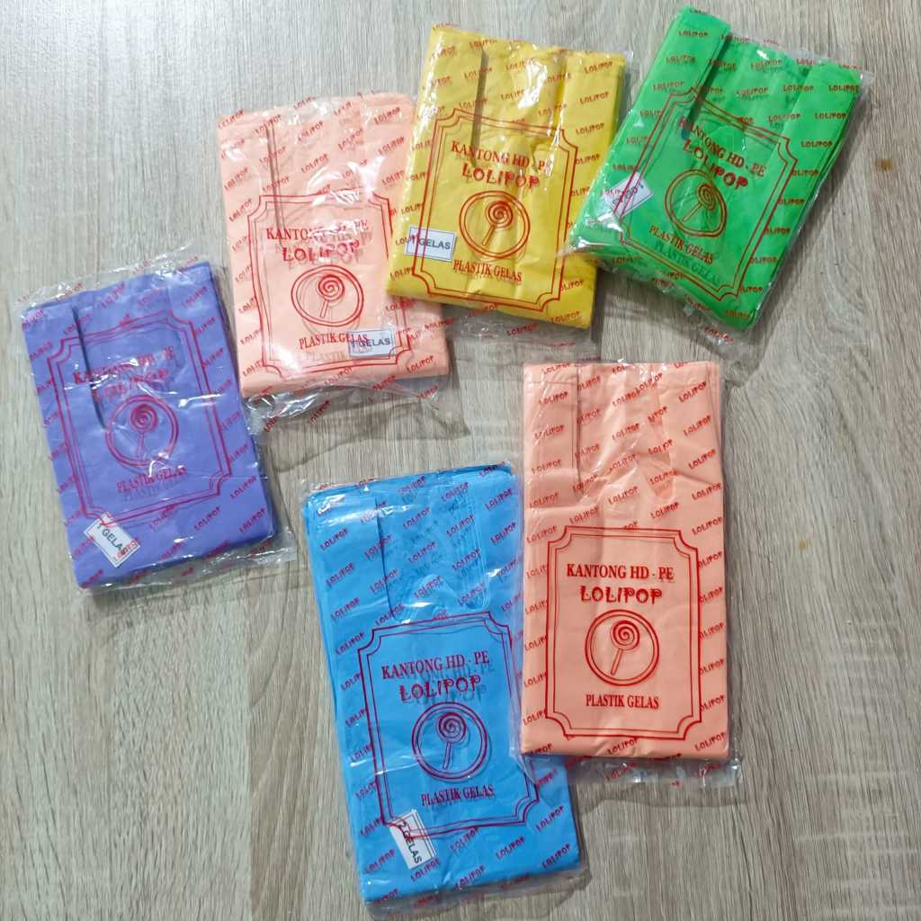 Plastik Cup HD Warna Kantong Plastik Minuman 1 Cup & 2 Cup Kantong Plastik Gelas