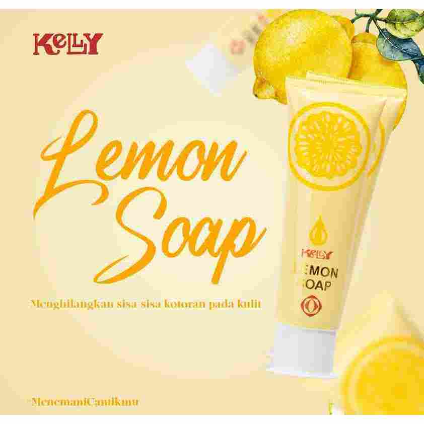 Kelly Lemon Soap - facial wash kelly - kelly lemon soap original - pembersih muka - BPOM