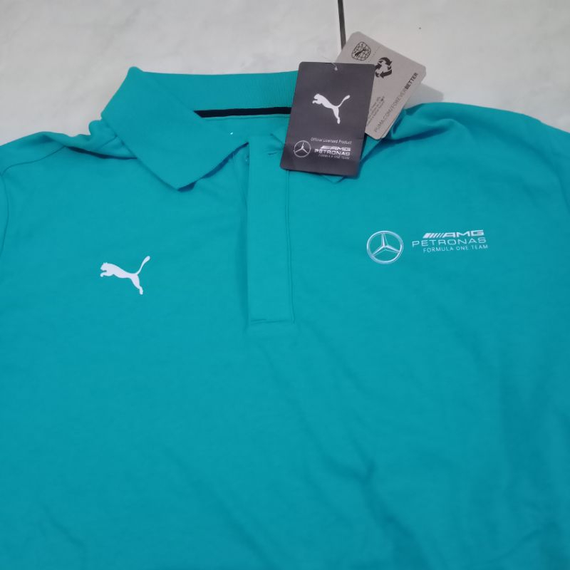 kaos Polo Puma Mercedes AMG Petronas F1 Team Sheen Green size XL