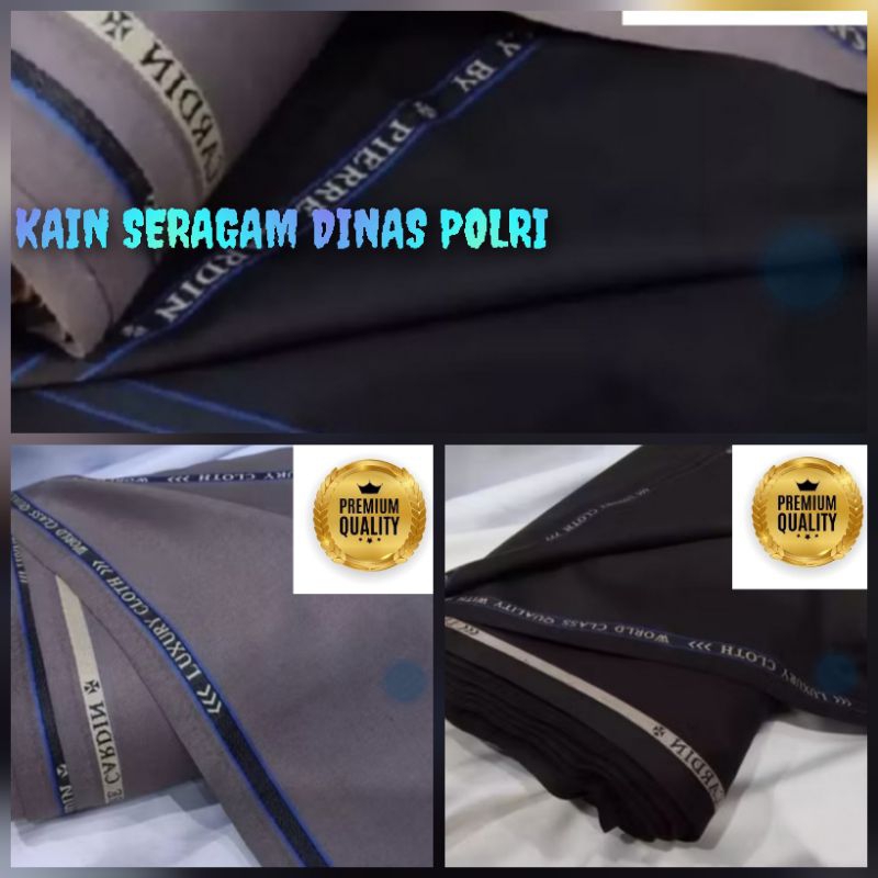 KAIN BAHAN SEAGAM DINAS POLRI.S WOL PREMIUM SNI 100% ORIGINAL