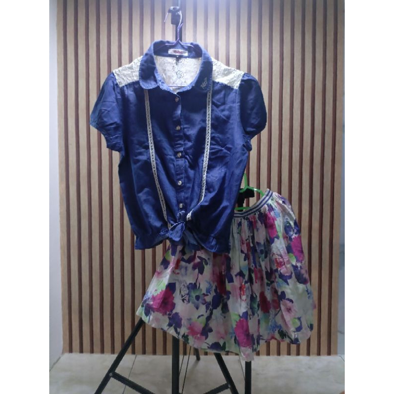 preloved pakaian anak perempuan preloved set rok anak setelan anak