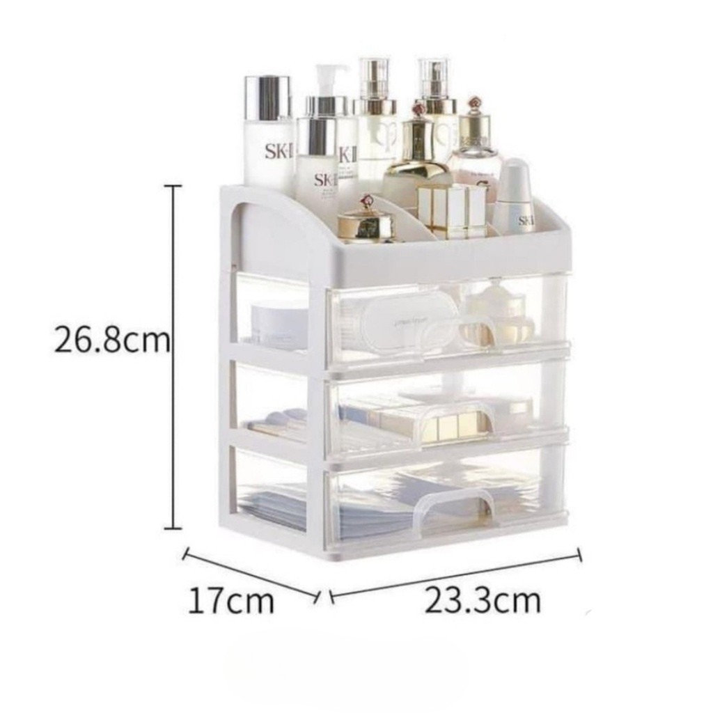 HANAFYU66 AL RAK KOSMETIK MULTI FUNGSI /RAK KOSMETIK /RAK KOSMETIK LACI 3 SUSUN /RAK KOSMETIK 3LACI