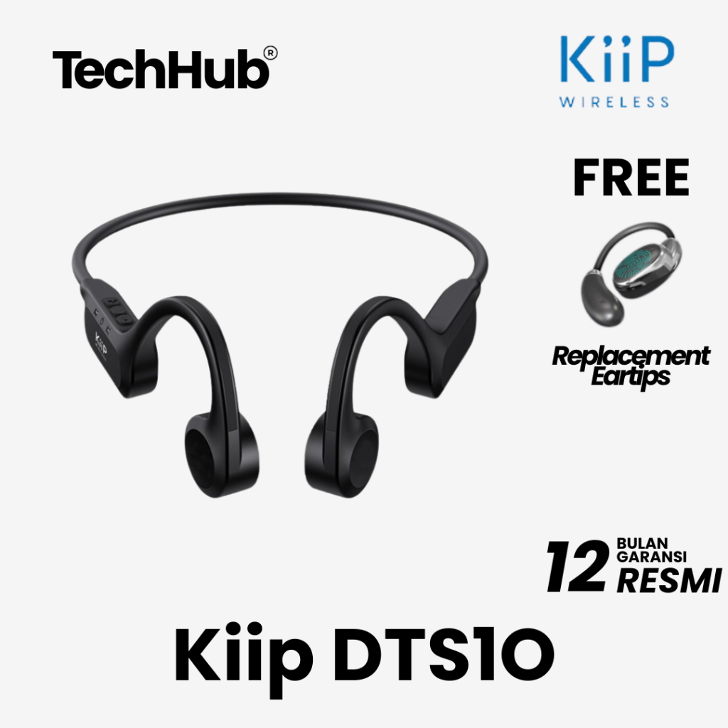 KiiP DTS10 / DTS-10 Wireless Bluetooth Headphone Earphone Earset Bone Conduction