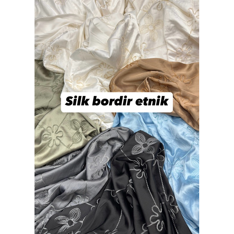 Armany silk bordir / bordir sulam / kain armani bordir