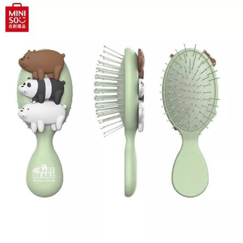 Miniso hair Brush Wbb We bare bears / sisir rambut sisir mini