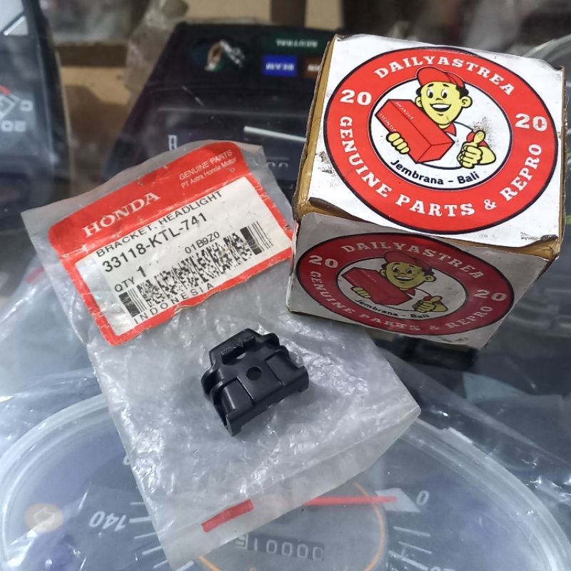 BRACKET HEADLIGHT DUDUKAN LAMPU DEPAN HONDA SUPRA FIT NEW ORIGINAL ORI 33118-KTL-741