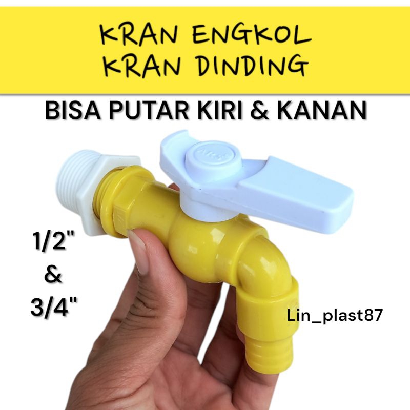 Ars Kran Air Engkol Pvc 1/2 inch + Drat 3/4 inch | Kran Taman Cuci Tembok