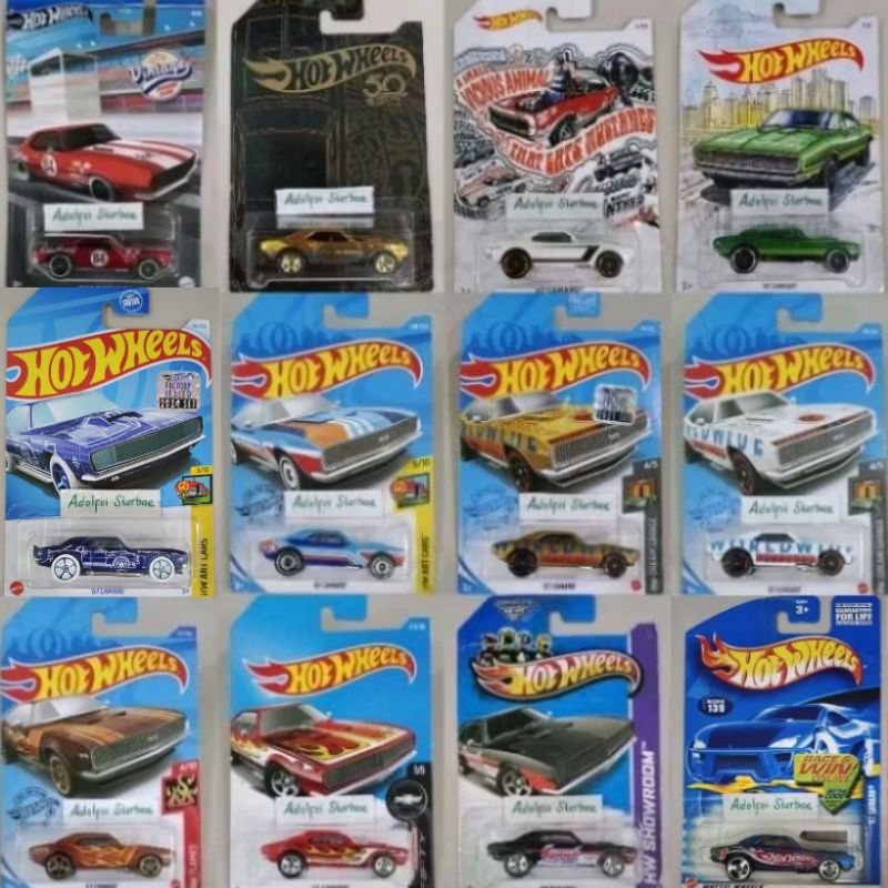 hotwheels hot wheels '67 camaro short card fifty hw dream garage flames art cars th reg thr regular 