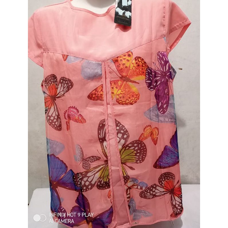 Promo Kemeja Blouse Baju Wanita MPD Emba Butterfly Size S Dan M
