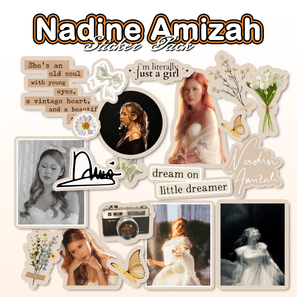 

20pcs Stiker NADIN AMIZAH Pack | Stiker Anti Air Anti Luntur | Stiker HP Stiker Laptop