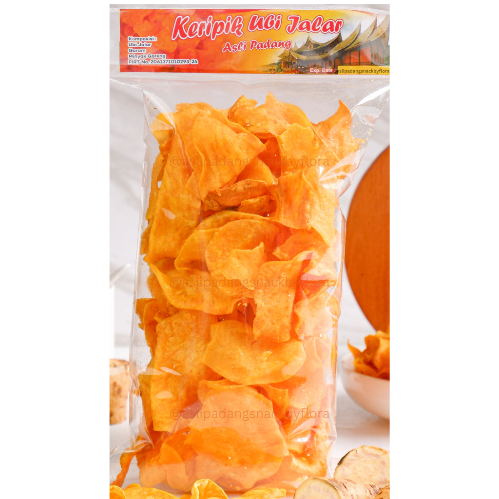 

Keripik Ubi Kuning Ube Jalar Rasa Original Vegan Vegetarian Asli Padang