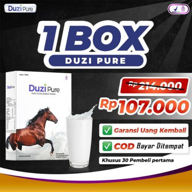 

DuziPure - Susu Kuda Lombok Kalsium Atasi Nyeri Sendi , Asam Urat, Kebas, Dan Kesemutan