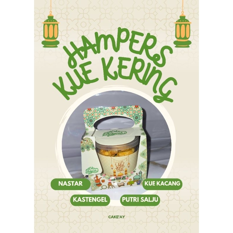 Hampers Toples Tabung 500 gram - Nastar/Kue Kacang/Putri Salju/Kastengel