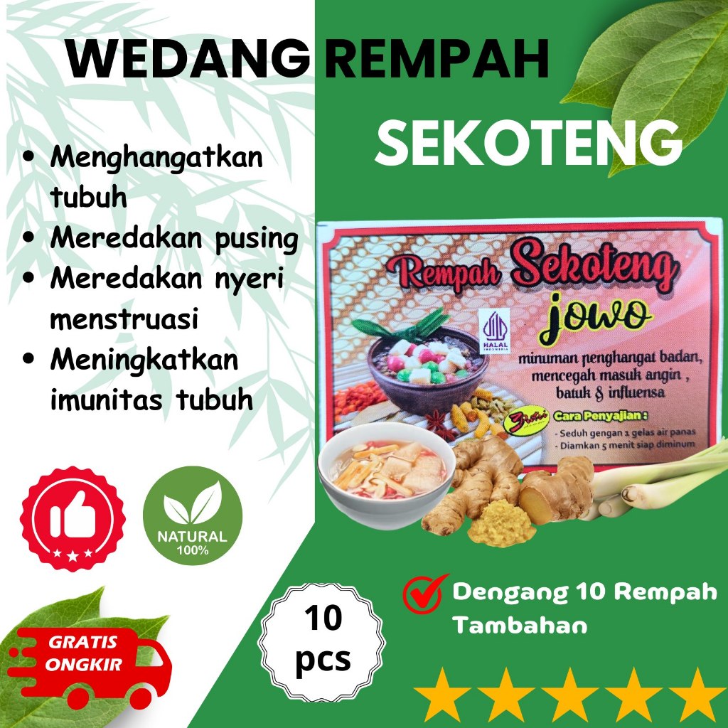 

Wedang Rempah Sekoteng Jawa - Sekoteng - Rempah Sekoteng isi 10 pcs Siap Seduh