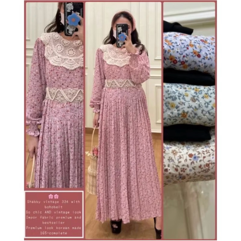 YUNA DRESS FLOWER | GAMIS PLISKET