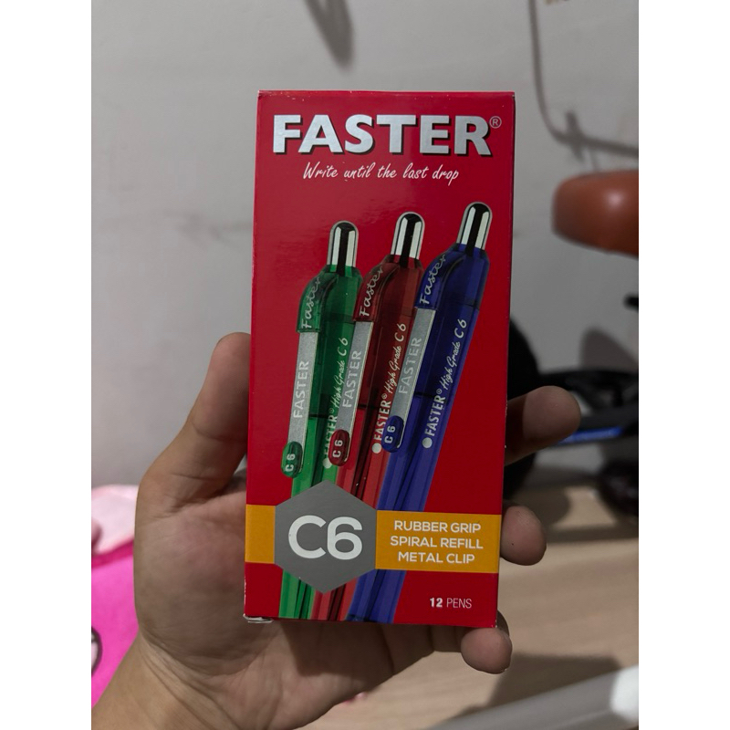 

pulpen faster hitam C6 1 pack