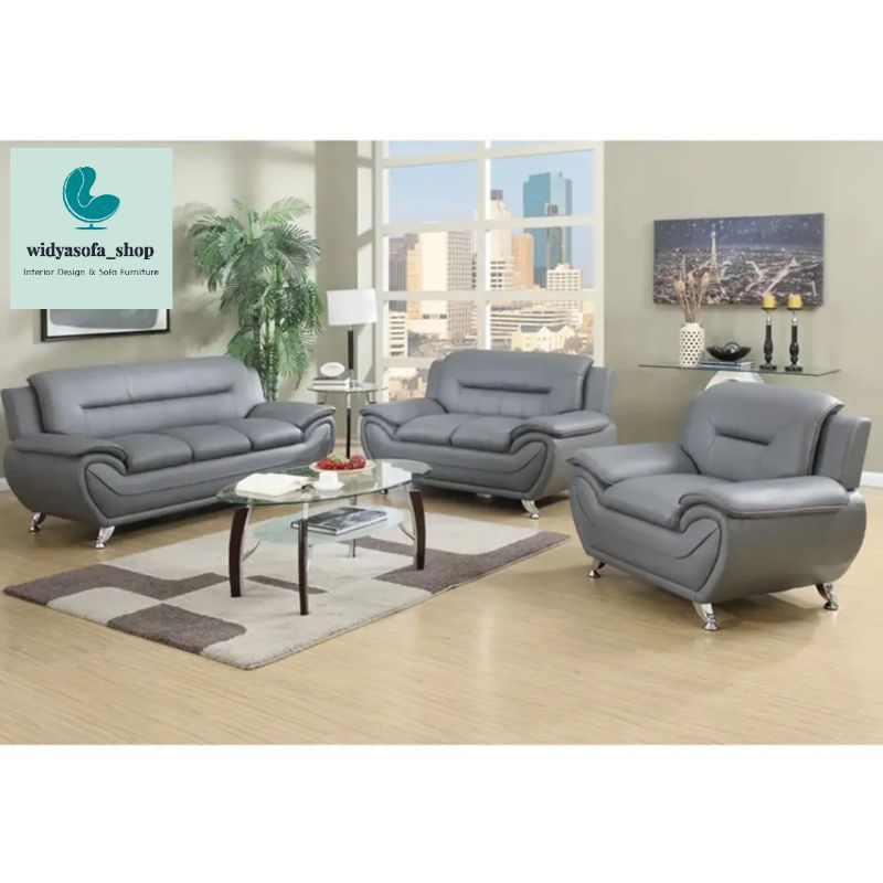 Sofa Kulit 321 Minimalis Modern Kualitas Premium