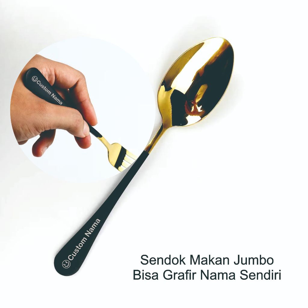 Sendok Emas Nama Free Custom Garpu Nama Sendok Garpu Tipe SD8803