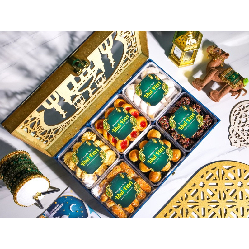 

HAMPERS KUE LEBARAN IDUL FITRI 2025 /BOX KUE/PARCEL KUE KERING