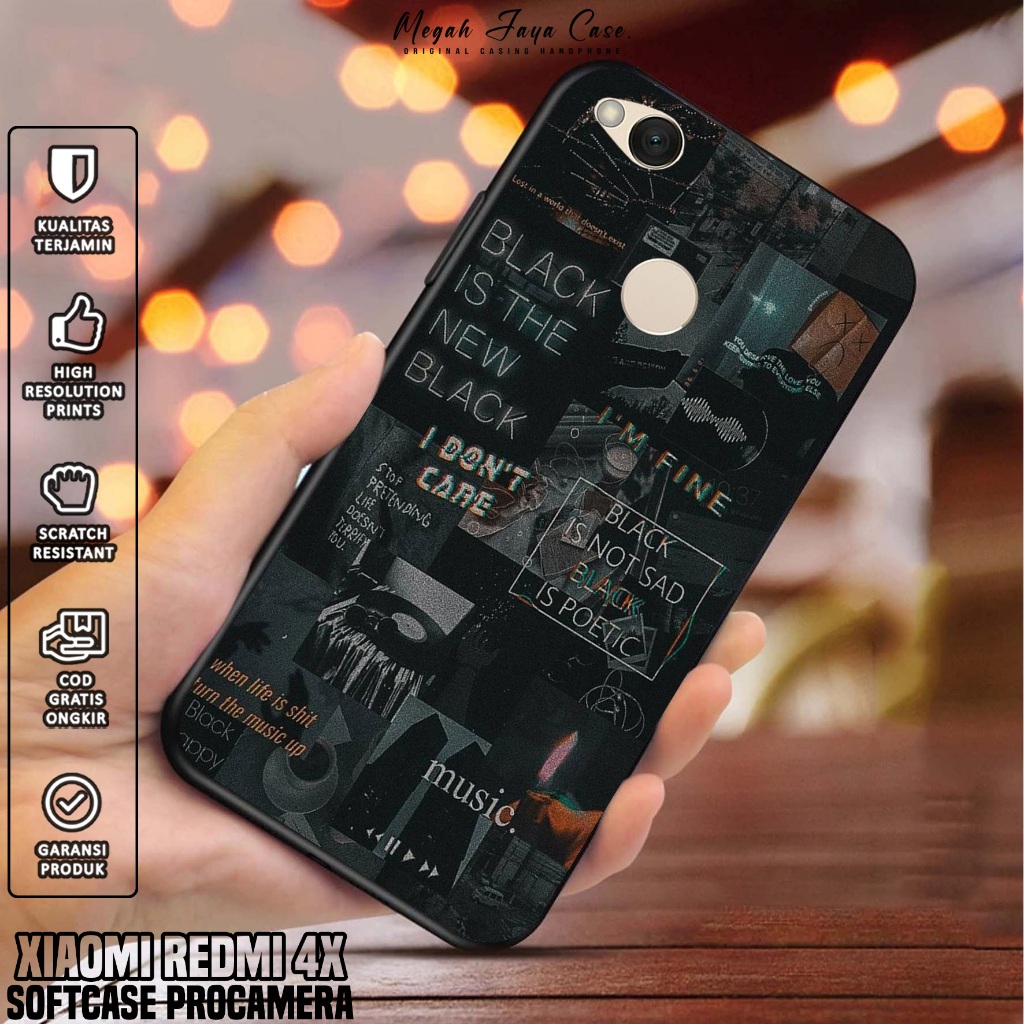 Softcase Xiaomi Redmi 4X - Case Hp Xiaomi Redmi 4X Motif AESTH - Silikon Hp Xiaomi Redmi 4X - Casing