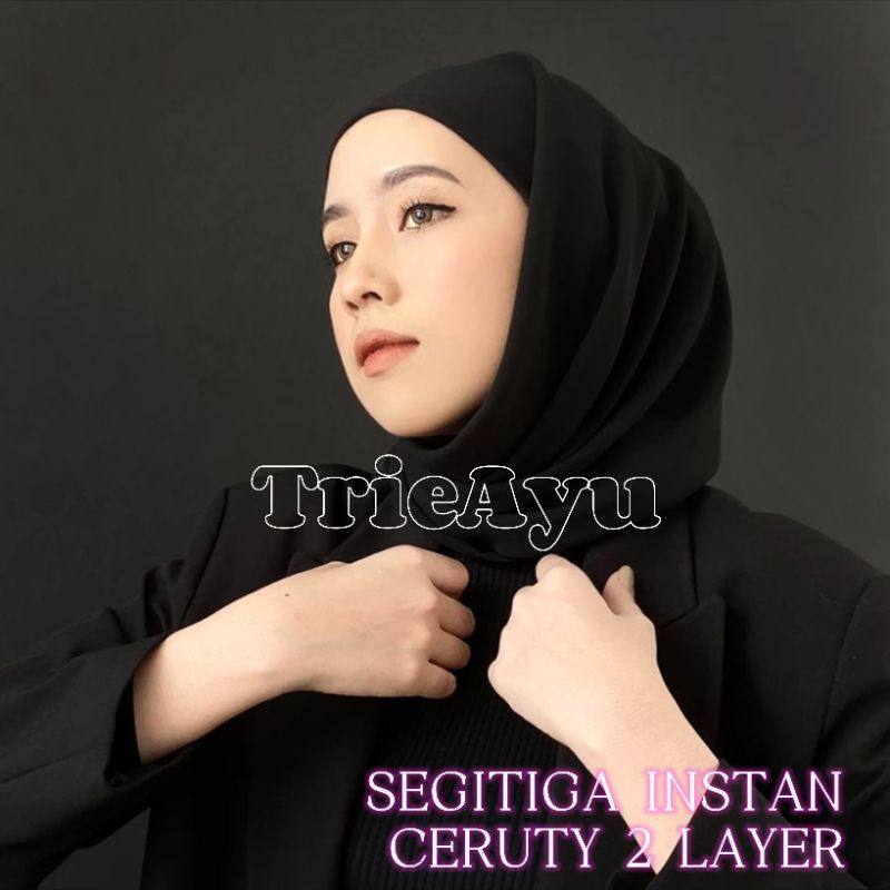 Segitiga Instan ceruty 2 Layer / Segiempat Inner 2 Layer / Hijab instan inner / Hijab Fuji