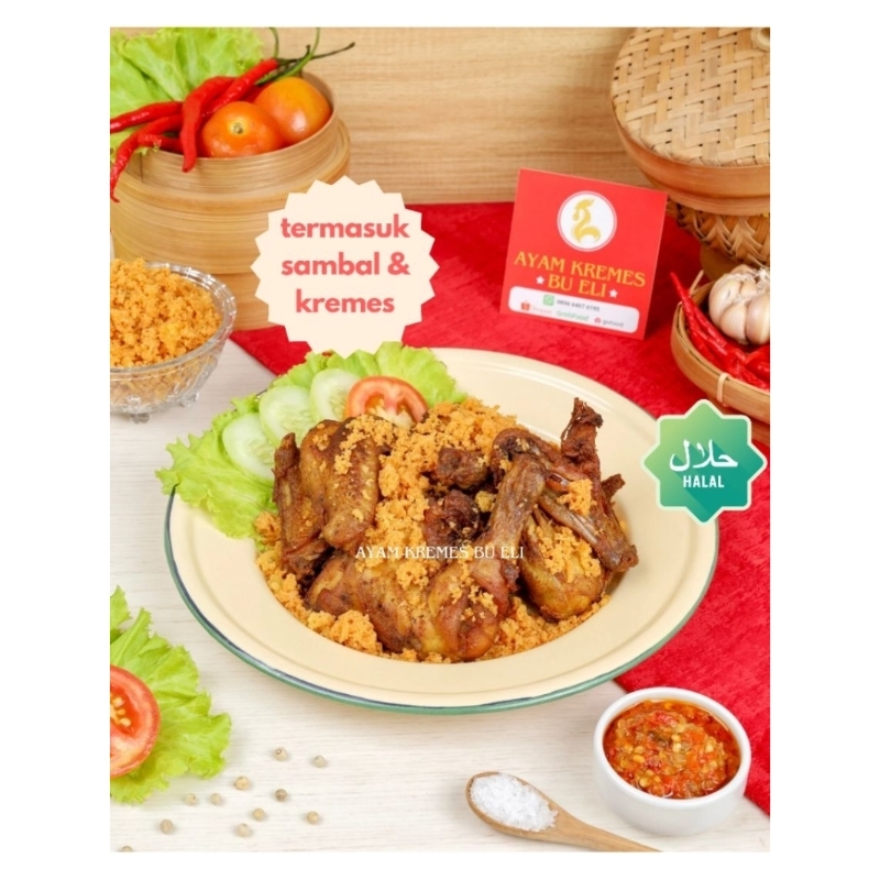 

AYAM KREMES BU ELI - AYAM NEGERI KREMES FROZEN PLUS SAMBAL BAWANG PEDASS / AYAM UNGKEP NEGERI UKURAN BESAR