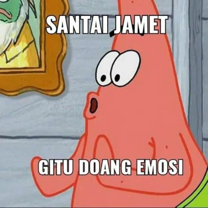 foto Patrick Star untuk bahan stiker WhatsApp