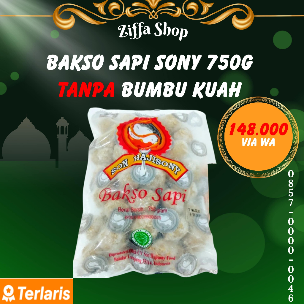 

Bakso Sony Besar 50 Butir TANPA BUMBU Baso Soni Son Haji Lampung