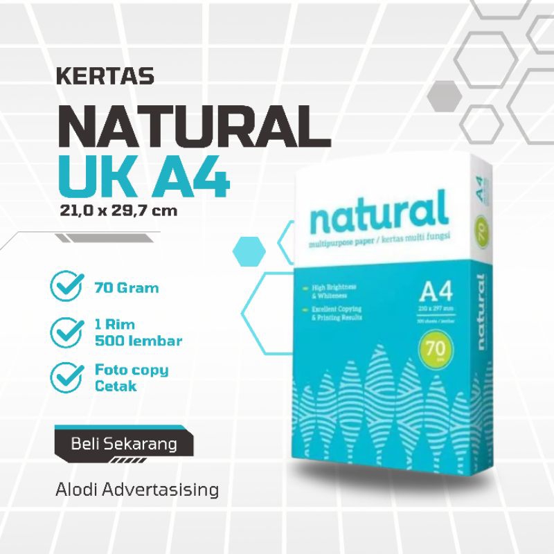 

KERTAS HVS A4 NATURAL 70 GSM
