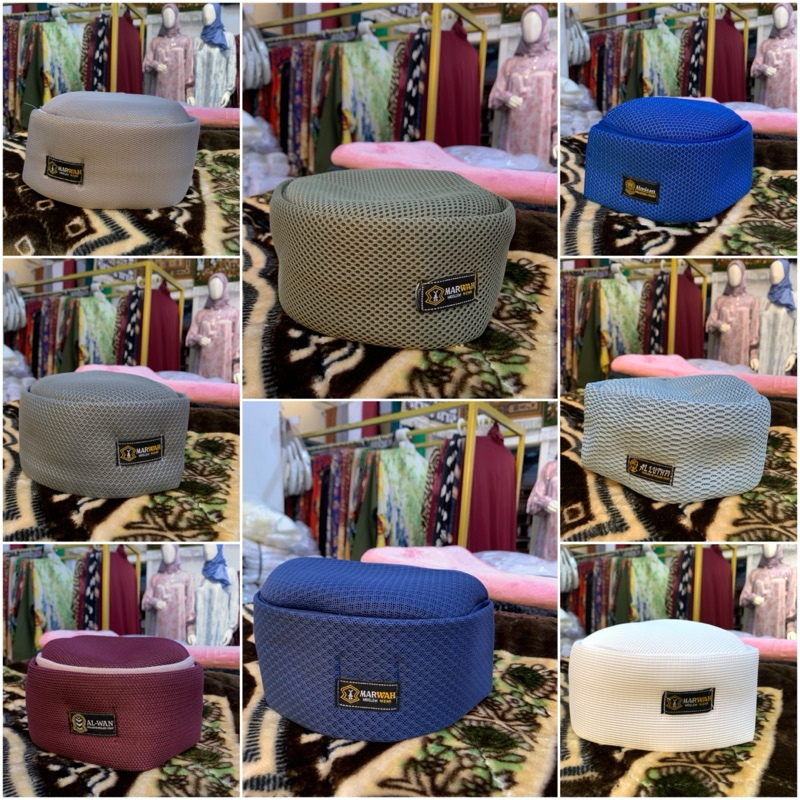 Kopiah Mesir Habasya Anak-anak & Dewasa ~ Songkok Kain Premium Lobe Kopiah Kain Habasya Ori