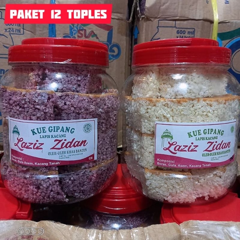 

Paket Sekoli 12 Toples Kue Gipang Lapis Kacang Jipang Khas Jadul Tradisonal