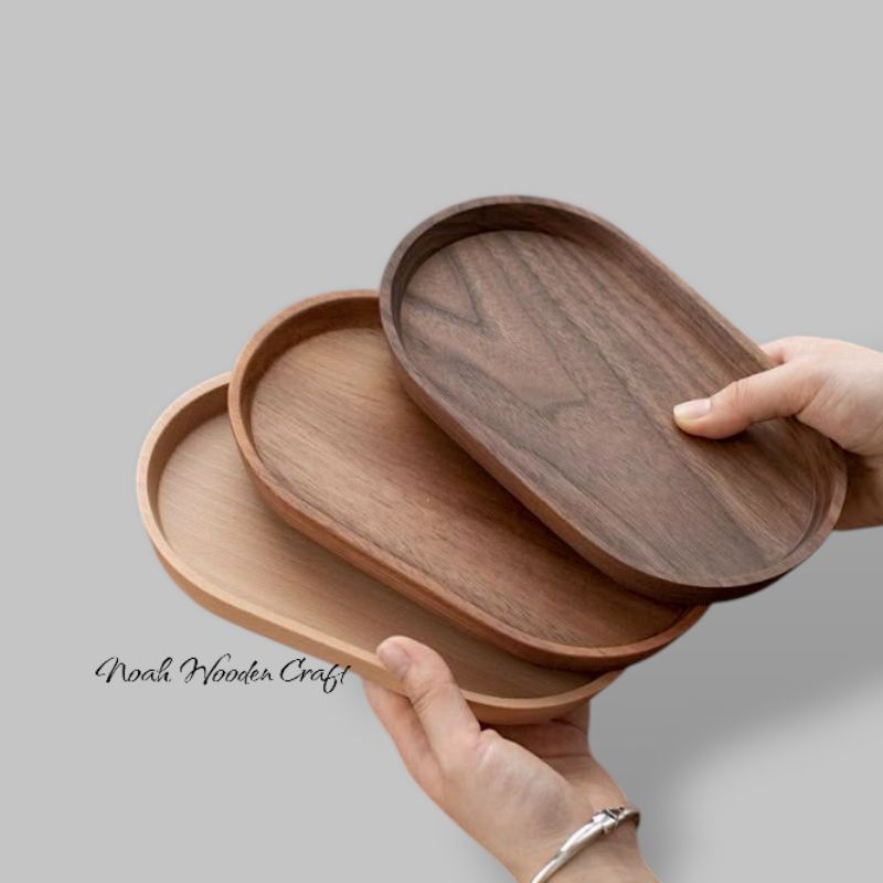 Nampan Snack Coffee Shop Baki Snack Nampan Sushi Souvenir Aesthetic Bahan Kayu Jati Grade A Bisa Cus