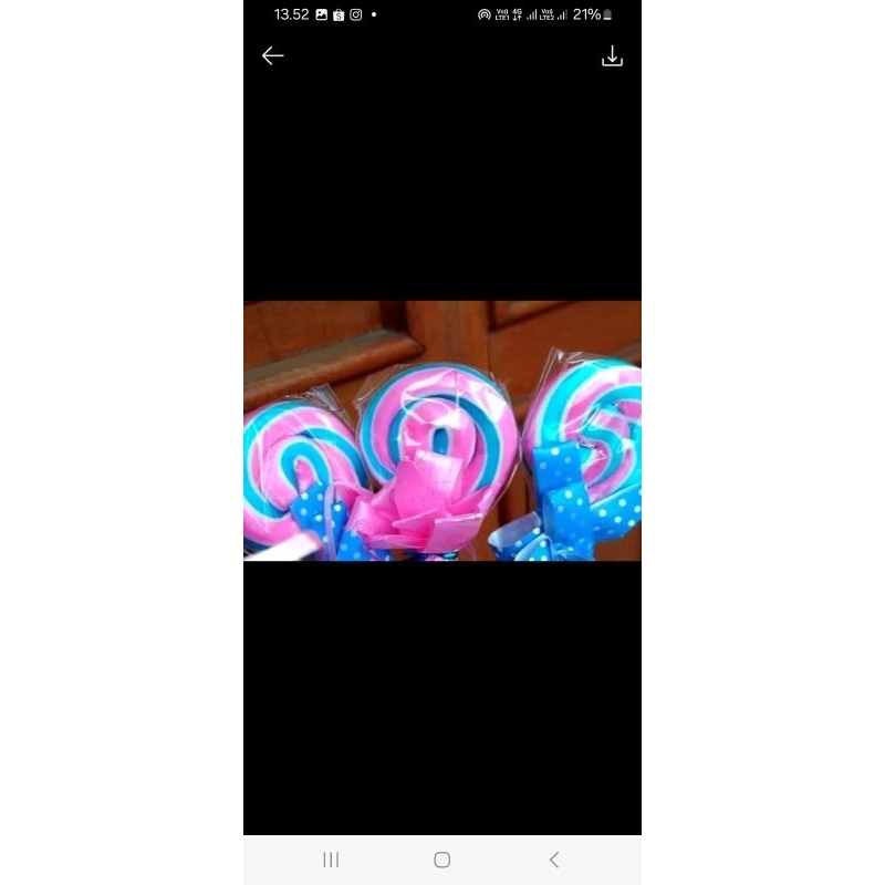 

Lolipop Premium 7cm biru pink(free buble dan kardus)