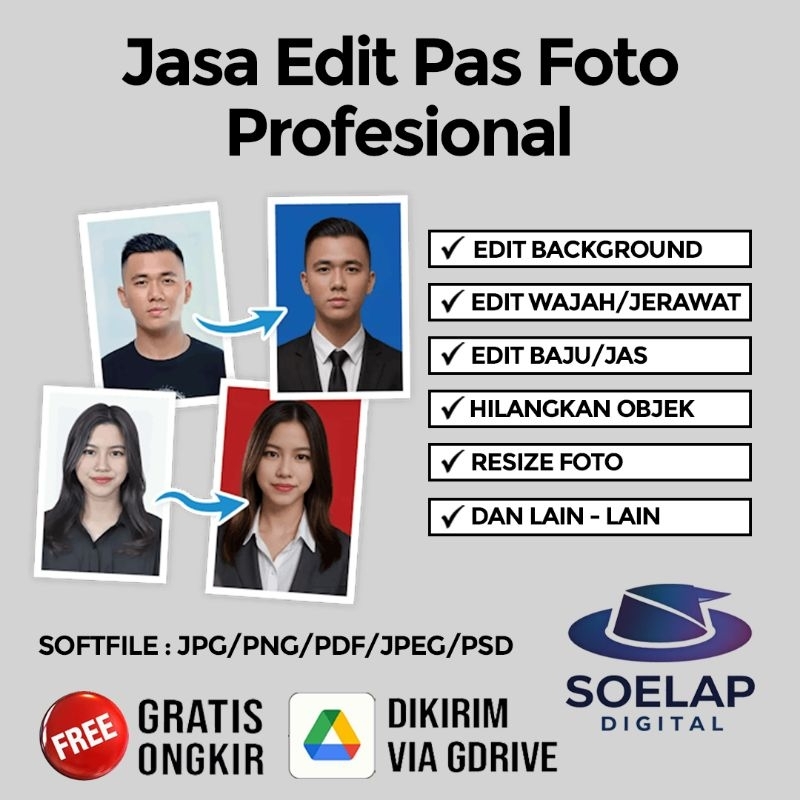 jasa edit foto / edit background / edit wajah /edit pas foto