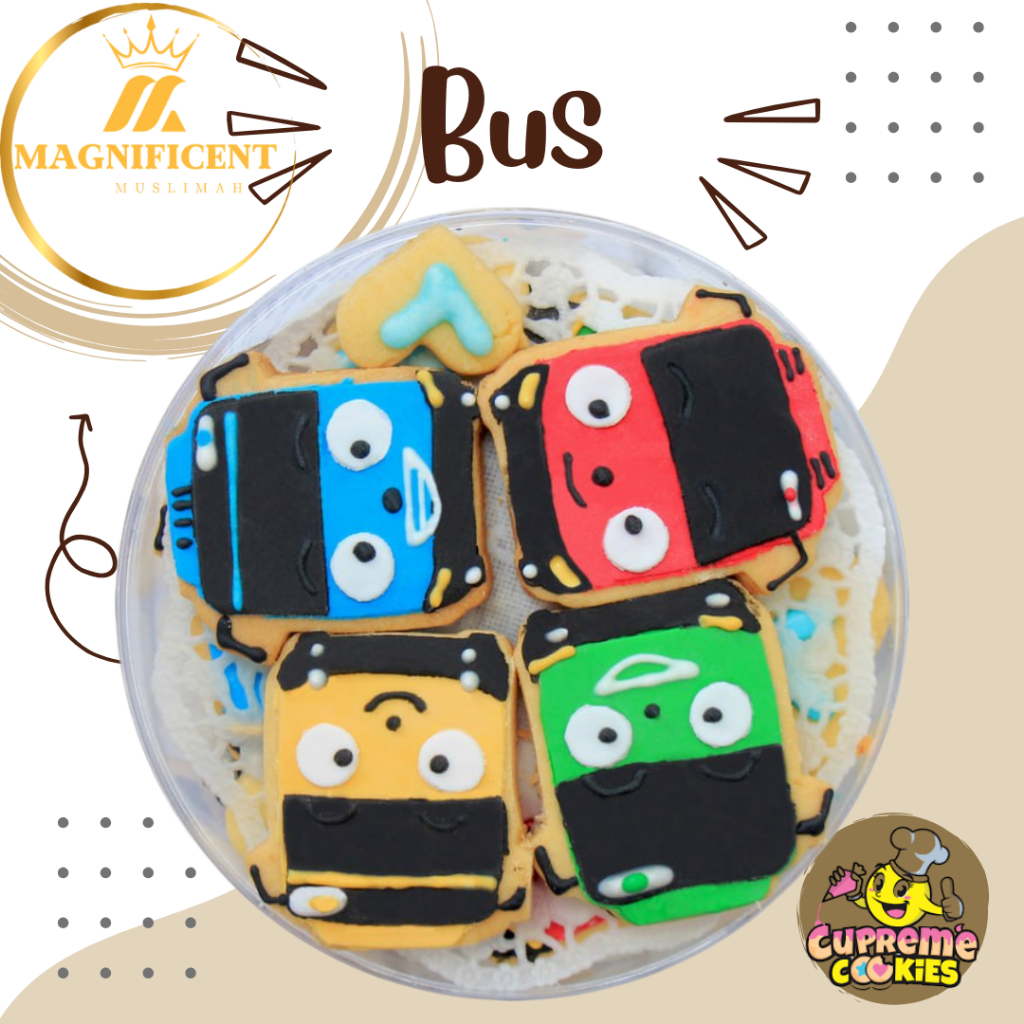 

CUPREME COOKIES BUS | KUE KERING LEBARAN UNIK BENTUK BIS BUS TAYO