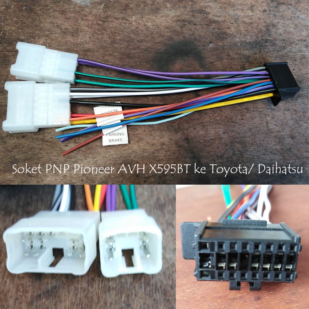 Kabel PNP Head Unit Pioneer AVH X595BT ke Mobil Toyota/ Daihatsu